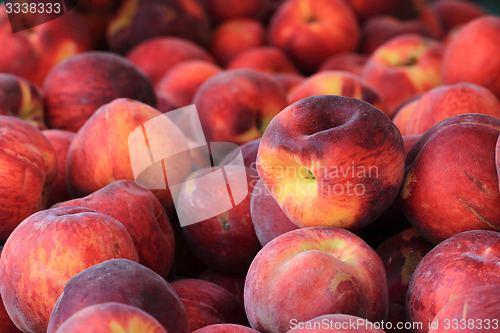 Image of red peaches background