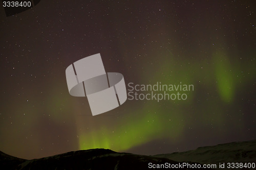 Image of Different colors of northern lights in Iceland