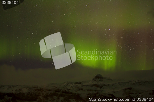 Image of Different colors of northern lights in Iceland