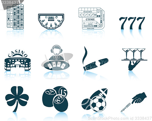 Image of Set of gambling icons