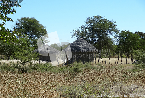 Image of indigenous village at makgadikgadi