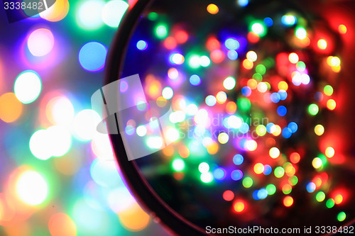 Image of color christmas lights background