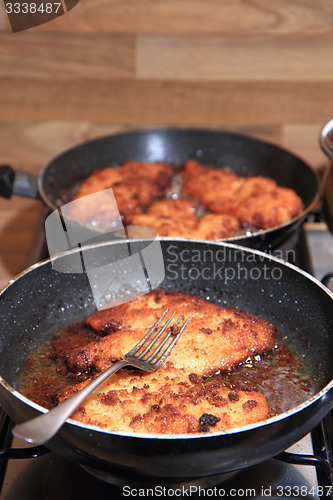 Image of preparing czech schnitzel