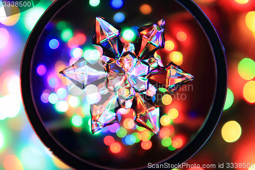 Image of color christmas lights background
