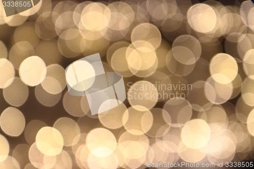 Image of golden christmas lights background