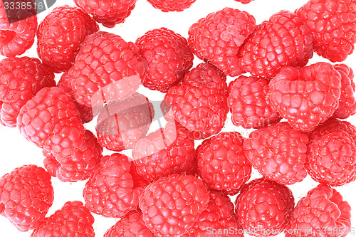 Image of raspberries isolated