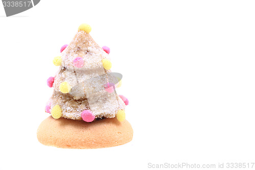 Image of christmas dessert as christmas tree