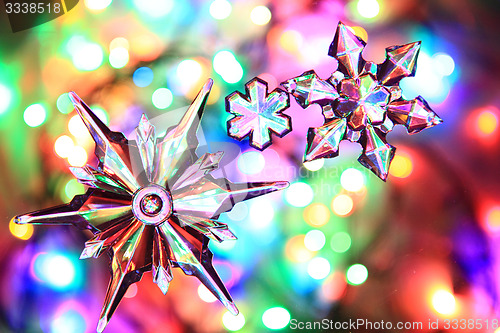 Image of color christmas lights background
