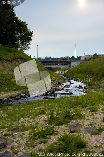 Image of Sewage Water flowing into the river