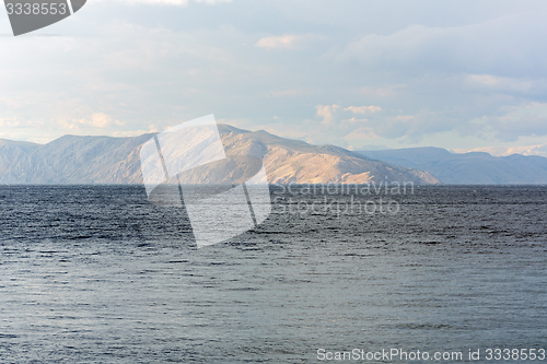 Image of Scenic view of a small island