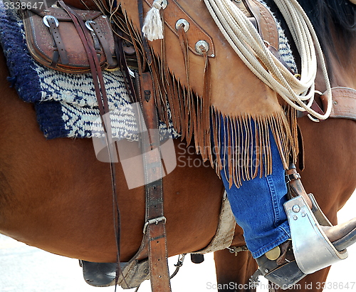 Image of Cowboy on horse.