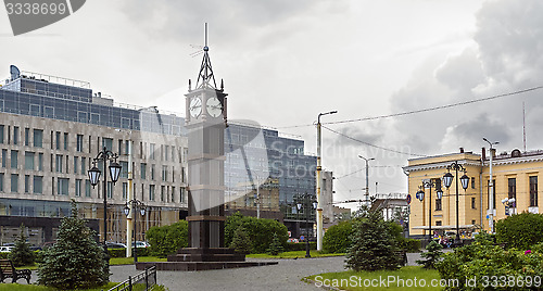 Image of City clock tower in english style