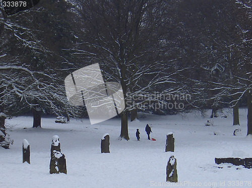 Image of Druid stones in the snow