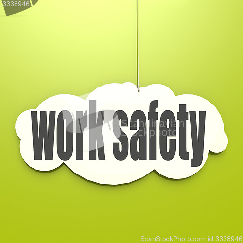 Image of White cloud with work safety