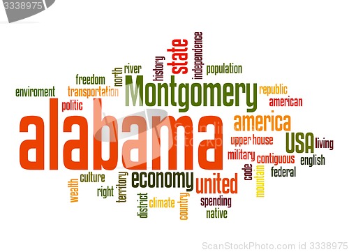 Image of Alabama word cloud