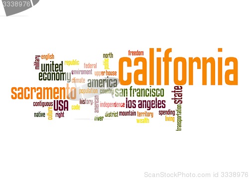 Image of California word cloud