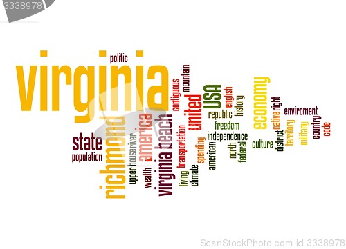 Image of Virginia word cloud