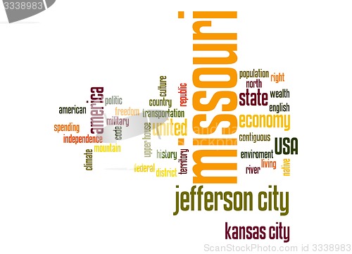 Image of Missouri word cloud