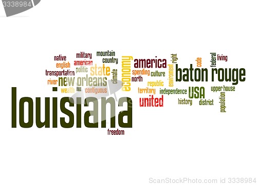 Image of Louisiana word cloud