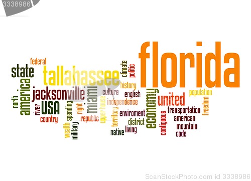 Image of Florida word cloud