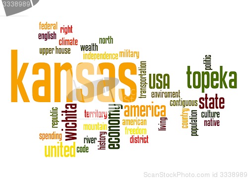 Image of Kansas word cloud
