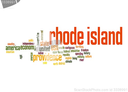 Image of Rhode Island word cloud