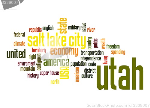 Image of Utah word cloud