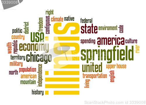 Image of Illinois word cloud