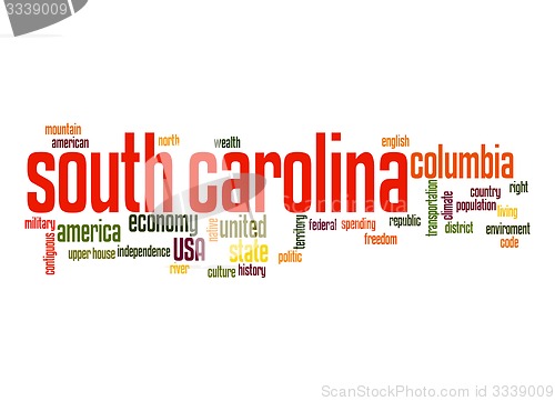 Image of South Carolina word cloud