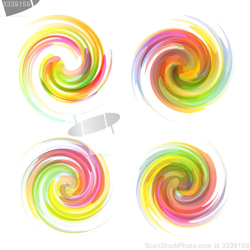 Image of Colorful abstract icon set.