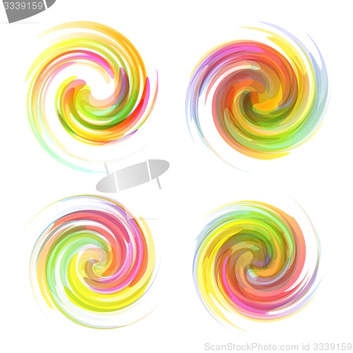 Image of Colorful abstract icon set.