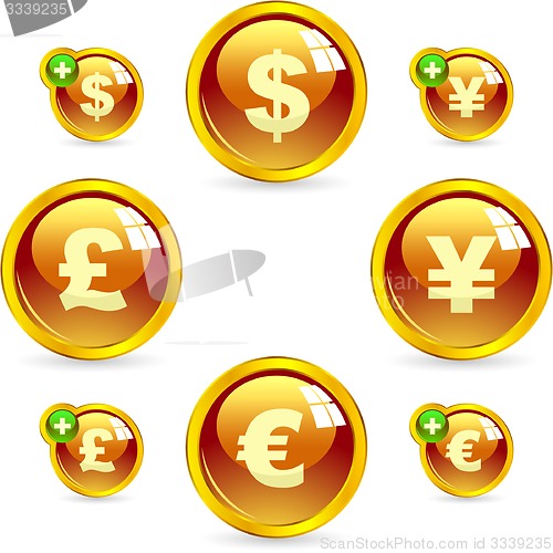 Image of Dollar and euro icon.