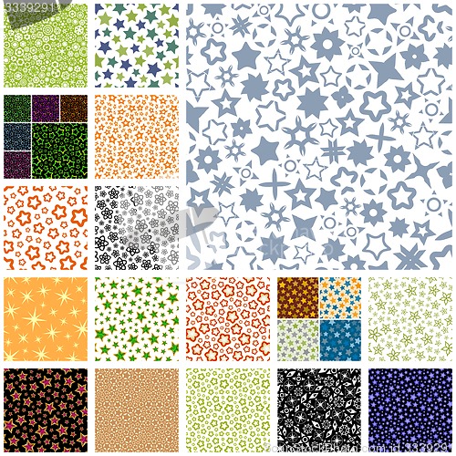Image of Stars. Seamless pattern.