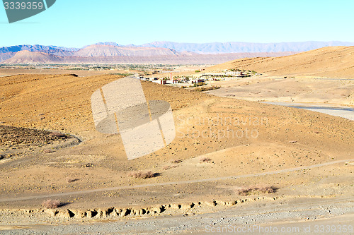 Image of brown construction   in    valley  morocco      