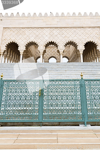 Image of the   chellah  in morocco africa  old roman  step  gate