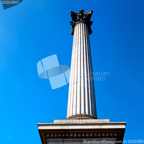 Image of column in london england old architecture and sky