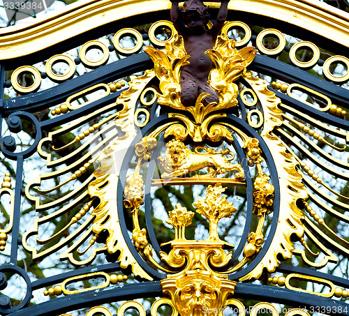 Image of in london england the old metal gate  royal palace