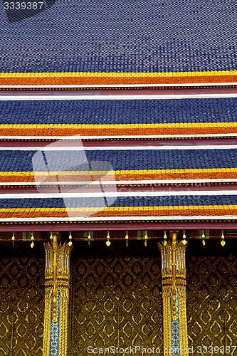 Image of  thailand asia   in  bangkok sunny   cross colors  roof wat    r
