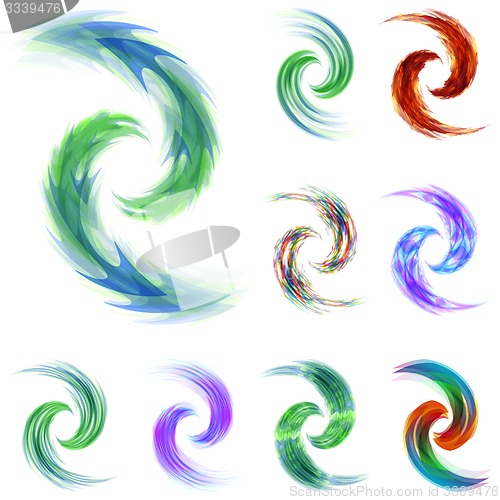 Image of Colorful abstract icon set.