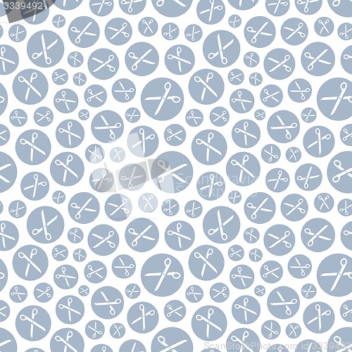Image of Scissors. Seamless pattern.