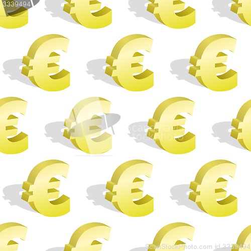 Image of Euro. Seamless pattern.