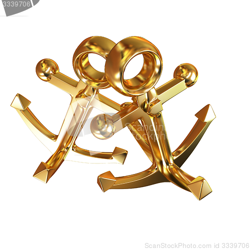 Image of Gold anchors