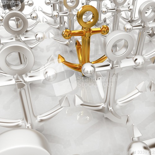 Image of leadership concept with anchors