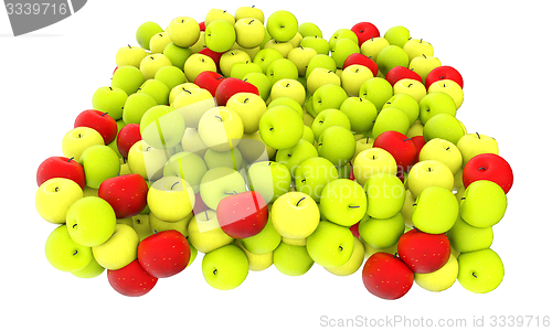 Image of apples isolated on white