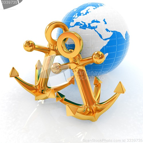 Image of Gold anchors and Earth