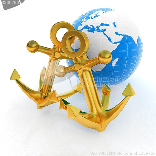 Image of Gold anchors and Earth