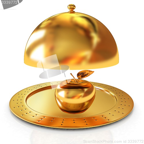 Image of Serving dome or Cloche and apple 