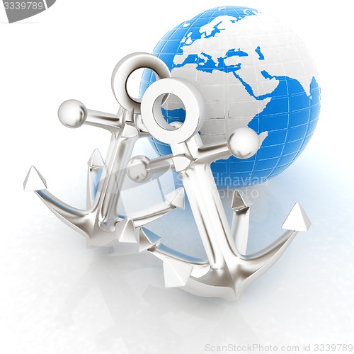 Image of anchors and Earth