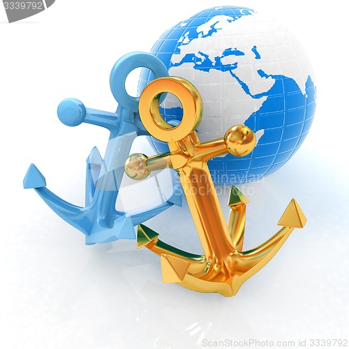 Image of anchors and Earth