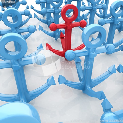 Image of leadership concept with anchors